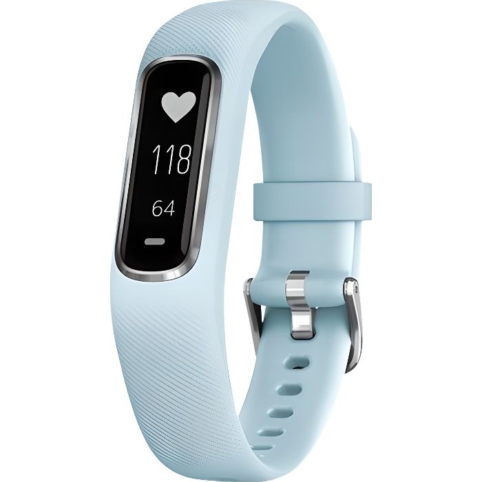 GARMIN Vivosmart 4 Bracelet de fitness avec cardio poignet - Taille S/M - Bleu et argent