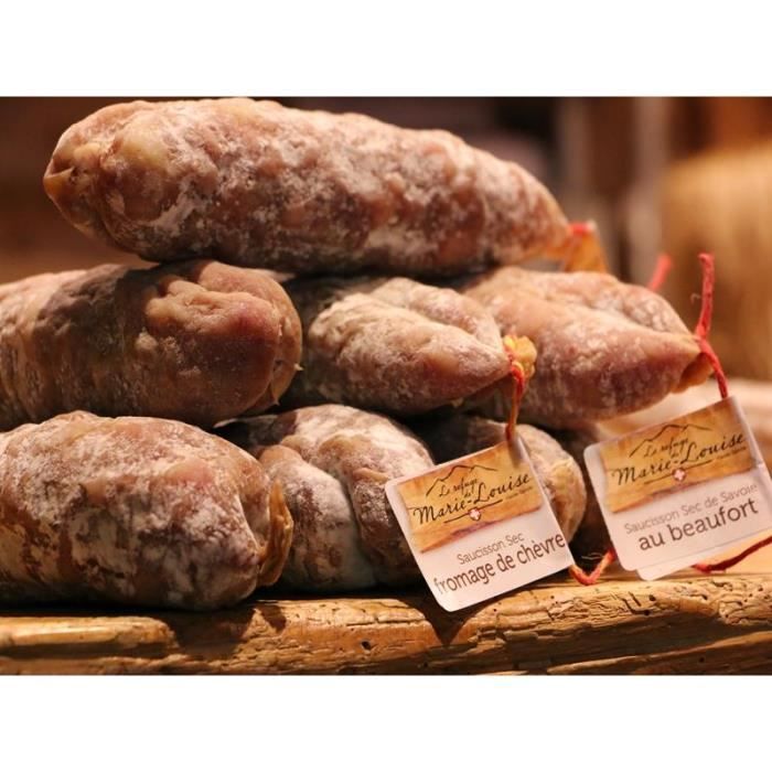 LOT DE 9 SAUCISSONS DE SAVOIE au FROMAGE : 3 beaufort, 3 fromage de chèvre, 3 tartiflette