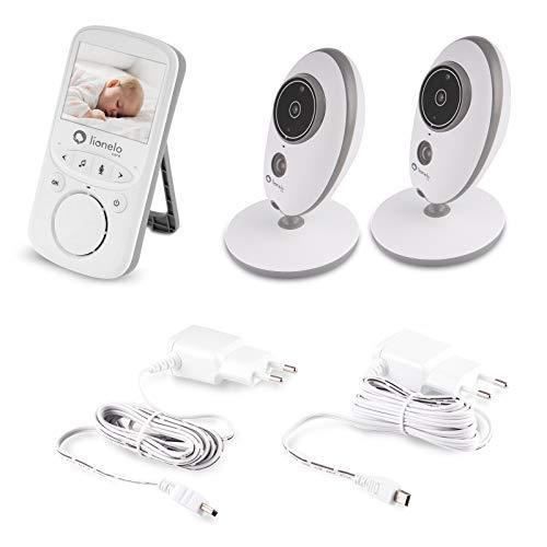Lionelo Babyline 5.1 babyphone video moniteur bébé sans fil jusqu’à 300 m deux caméras communication bidirectionnelle mode nuit