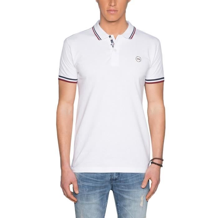Polo manches dourtes DEELUXE Britley coloris white