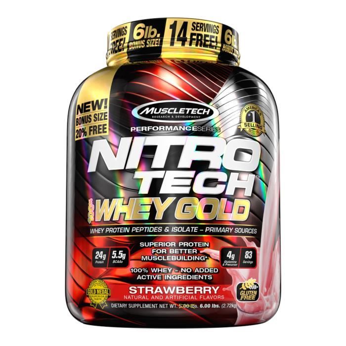 Performance Series Nitro-Tech 100% Whey Gold 6 lb (2721g) (Biscuits et crème)