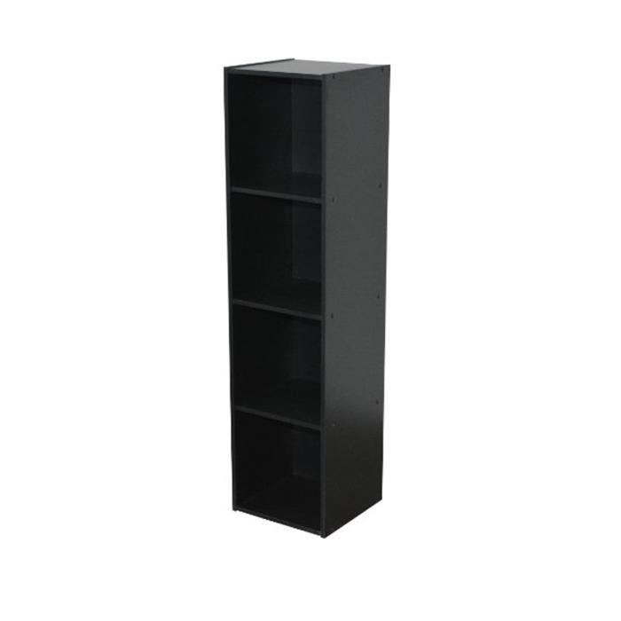 Meuble de rangement Noir en panneaux de particules, 31,1x29,5x123cm