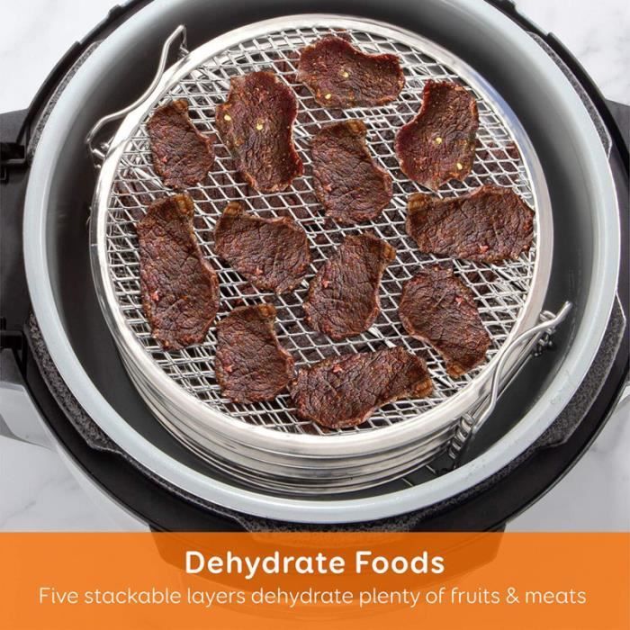 1 set 5 couches support de déshydrateur Air Fryer Cooker Rack accessoires de en acier inoxydable DESHYDRATEUR D ALIMENTS