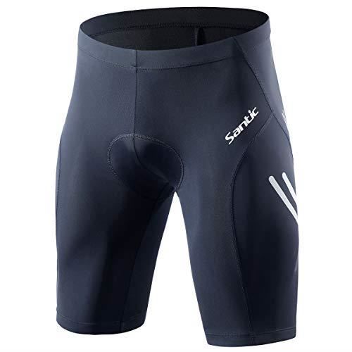 Santic Mens Cycling Shorts Padded Bike Biking Shorts Cycle Wear Breathable Black US XSmall-CN Medium