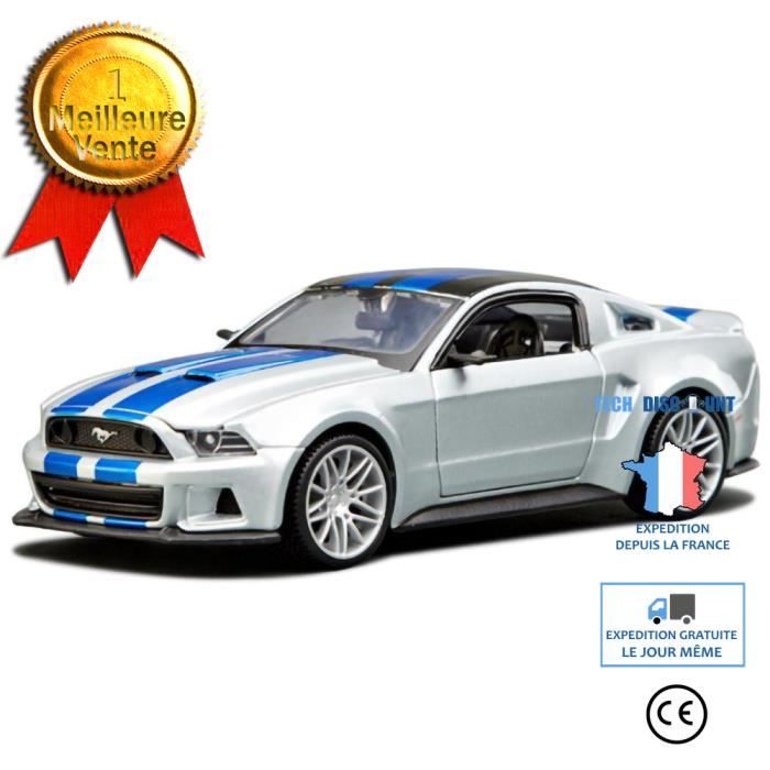 TD® Modèle de voiture Course Alliage Miniature 1:24 Ford Mustang GT Collection Jouets Décoration- Cadeau Noël pour homme enfant