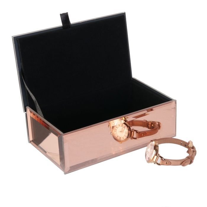 Boîte à bijoux design Chic - Rose cuivré