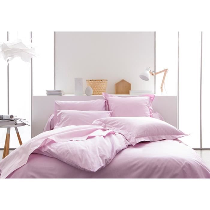 Housse de couette Poudre de lila - 100% coton 57 fils - 140 x 200 cm - Rose