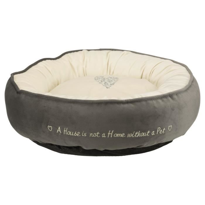 TRIXIE Lit Pet's Home ø 50 cm - Gris et crème - Pour chat
