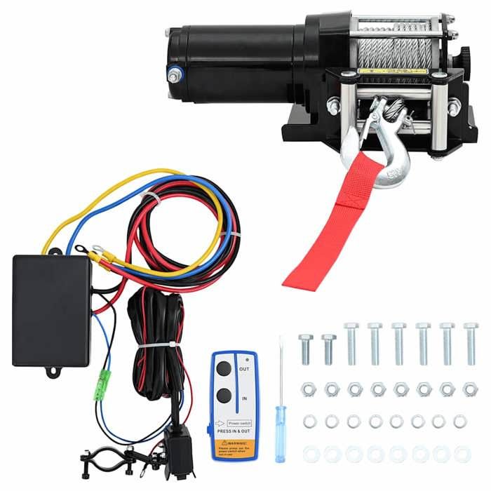 vidaXL Treuil électrique 12 V 1360 kg avec télécommande sans fil