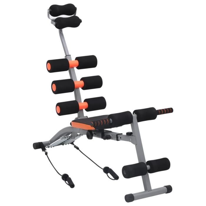 vidaXL Appareil d'exercices abdominaux en L avec cordes élastiques