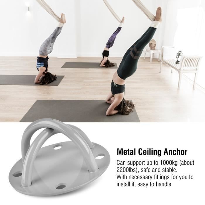Plaque fixation de yoga suspendue Ancre de plafond de yoga aérien Support de hamac de yoga balançoire de yoga gym anti-gravité - CWU