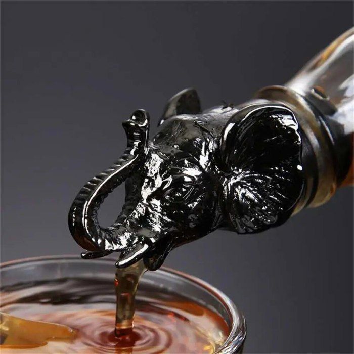 Bouchon Verseur Vin Tête De Cerf OFKPO - Métal | Décoration Et Service élégant Pour Bouteilles
