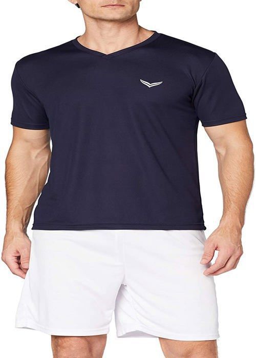 T-shirt de Running - TRIGEMA - 644203-046 - Col V - Manches Courtes - Protection Solaire