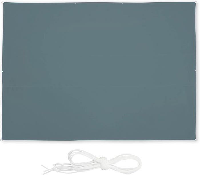 Voile D'Ombrage Relaxdays 4,5x5,5m - Rectangulaire, Imperméable, Anti-UV - Gris - Pour Terrasse, Balcon