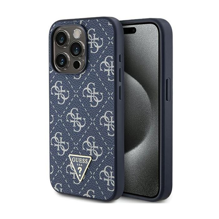 Étui Guess pour iPhone 15 Pro 6.1 étui rigide 4G Triangle Metal Logo Neuf - vue 4