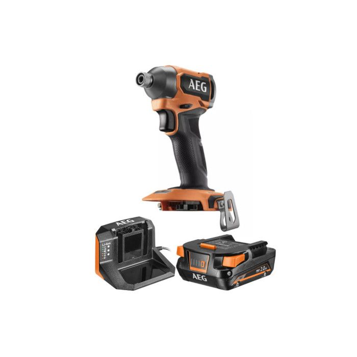Pack AEG Visseuse à chocs AEG BSS18SBL2 0 18V Brushless Subcompact 1 batterie 2.0Ah 1 chargeur SETL1820S - vue 1