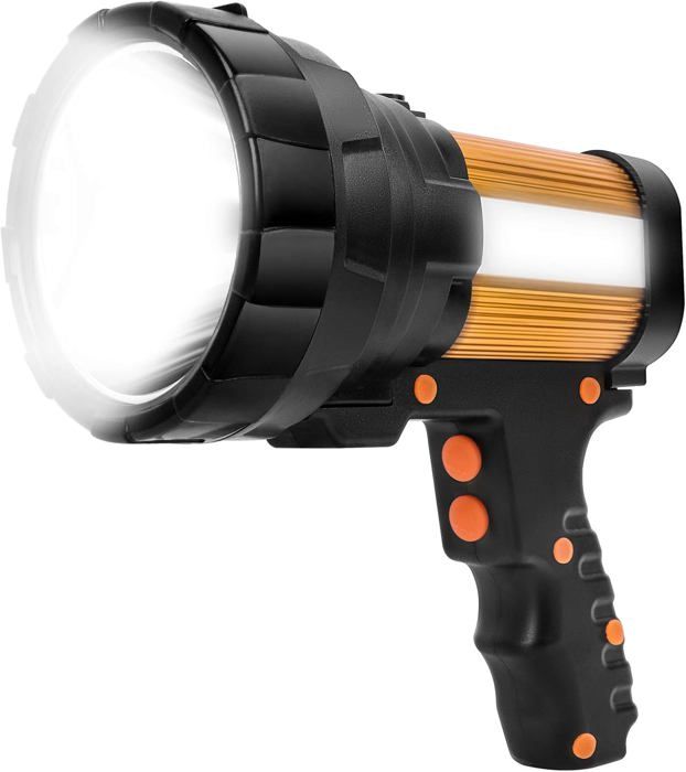 Lampe Torche LED Ultra Puissante – Rechargeable – Longue Portée (>500 Mètres) – Idéale Camping