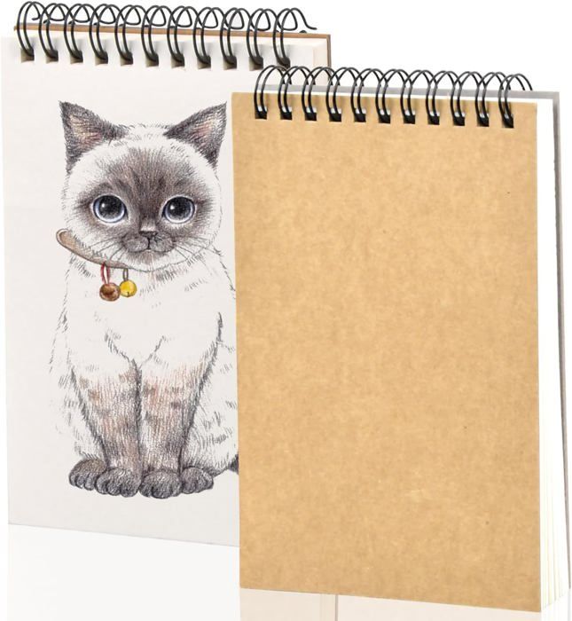 Carnet Dessin A4 Avec Reliure Double Spirale Et Couverture Rigide Carnet Croquis AVCE Pages