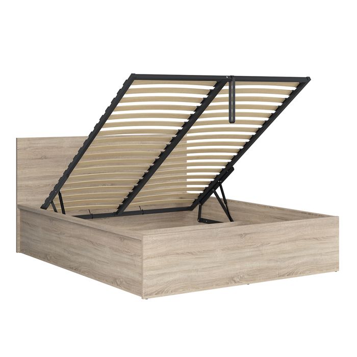 Lit coffre Petits-meubles - Edwin - 169 x 204 x 95cm - Bois clair Lit coffre Petits-meubles - Edwin - 169 x 204 x 95cm - Bois clair