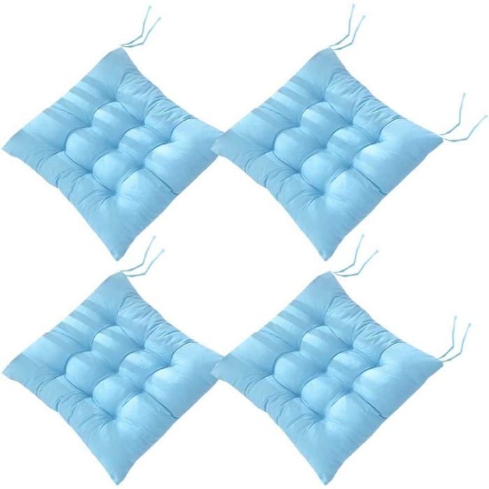 Lot de 4 Coussins de Chaise 40x40 cmCoussins de Siège Décoration Maison Coussin Mat MatelasséeConfortable et coloré Idéal
