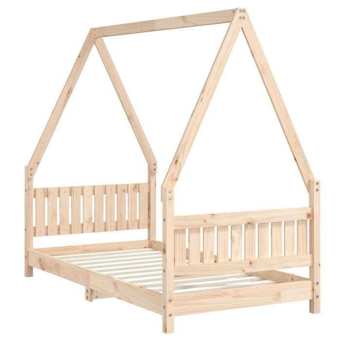 Bon plan Lit cabane denfant - JILI HOT - Sommier inclus - 80x160cm - Bois de pin massif Thome2768896