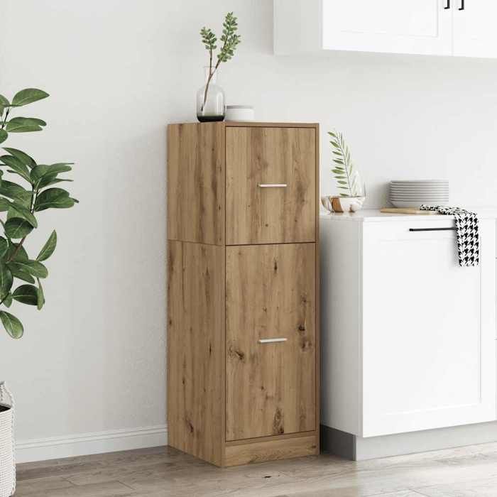 Style Élégance Chic - Buffet bahut - Armoire dapothicaire - chêne artisanal - Bois dingénierie &FR63615