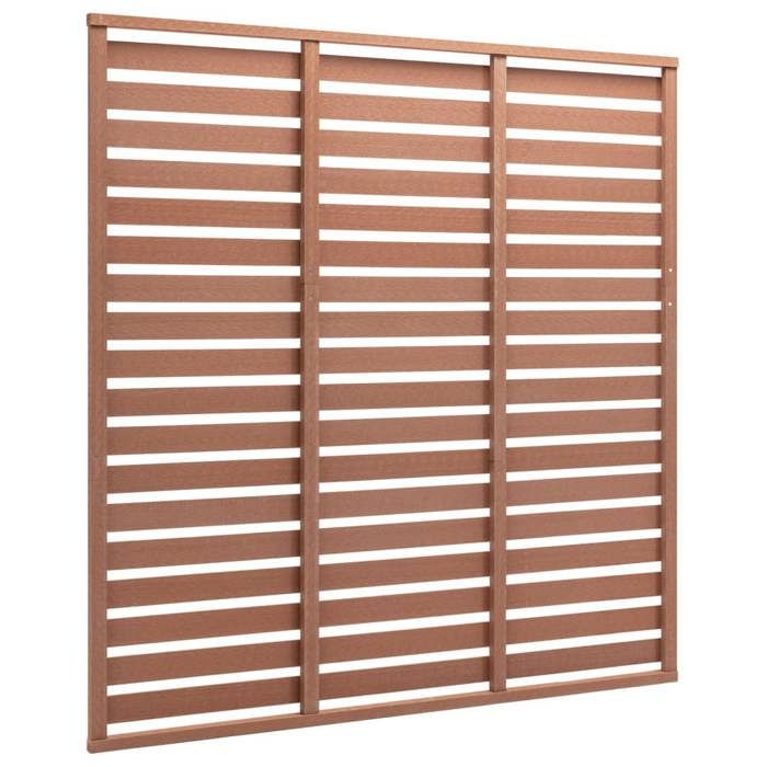 Brun Grillage de jardin - Pour jardin/terrasse - Panneau de clôture WPC 180x180cmmarron skf4370483