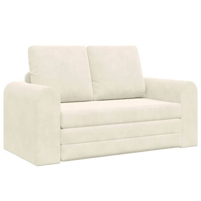 SWEETY@ Canapé-lit Moderne - Fauteuil-lit Convertible - Crème 148x71x83 cm - Velours LL549