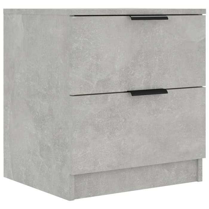Petit meuble de rangement Tables de chevet - 2 pcs - GKK - Gris béton Bois dingénierie - Pour Lit @1363