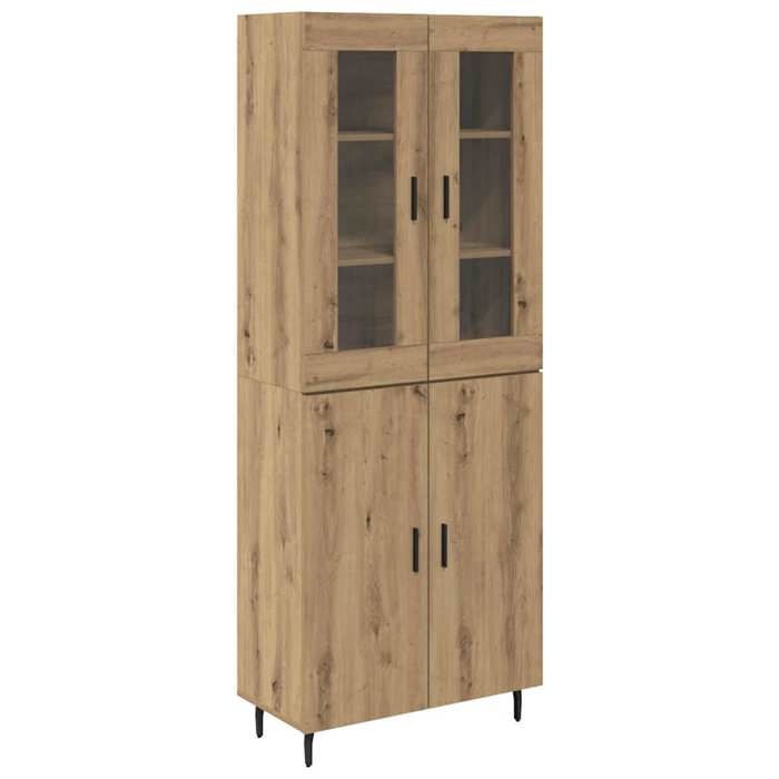 SALE 2026Buffet haut Haut Armoire - Placard vaisselier - WINWIN - 2 pcs Chêne artisanal Bois - Aggloméré et Verre 48.74 Kg 1858275