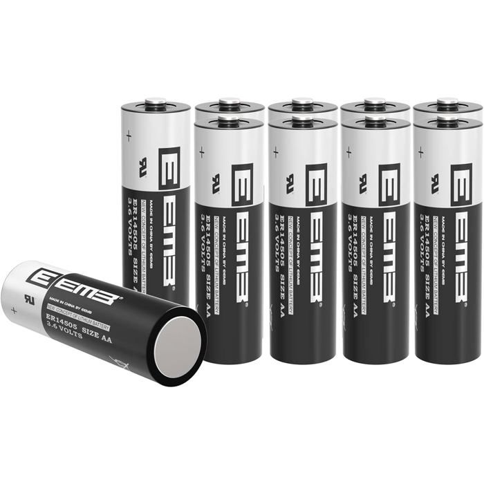 LS14500 Piles AA Lithium ER14505 3 6V 2700mAh ER14500 Batterie Lot de 10