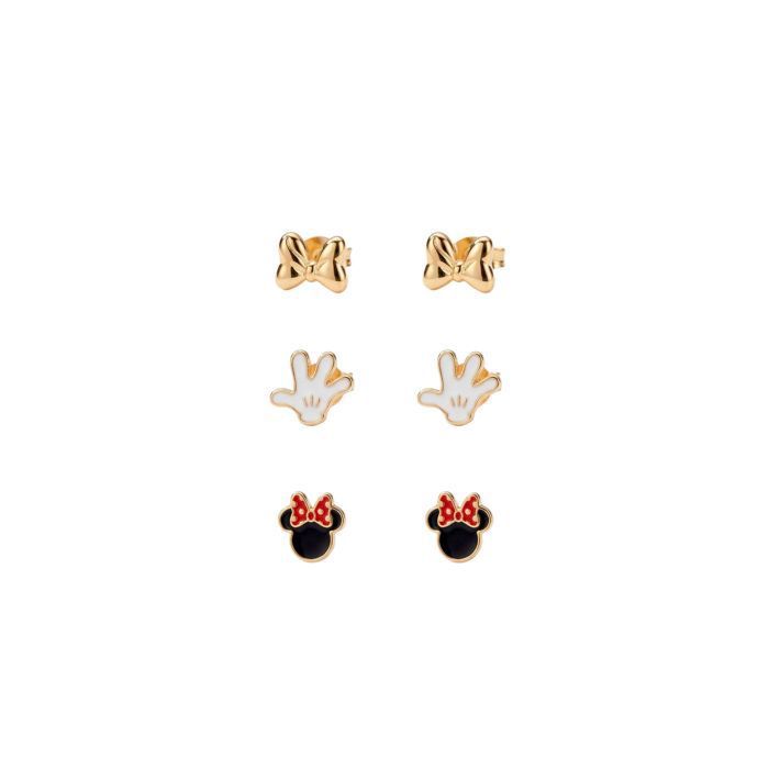 Lot de 3 Paires Boucles d Oreilles Minnie Mouse Acier