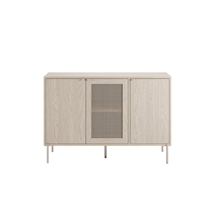 VIRA - Buffet 120cm en mélamine Beige VIRA - Buffet 120cm en mélamine Beige