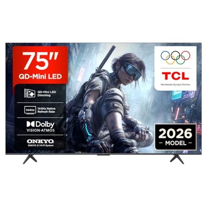 Téléviseur GENERIQUE 75T8D 75 pouces QD‑Mini LED QLED 4K UHD Dolby Vision