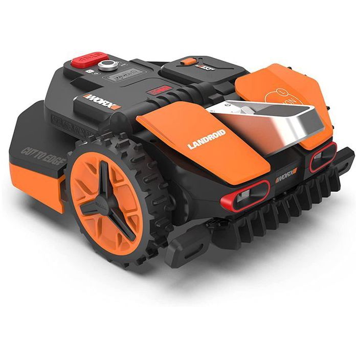 Robot tondeuse connecté sans fil WORX LANDROID VISION - Jusquà 1300 m² - WR213E (caméra 4K + IA évite tous les obstacles)