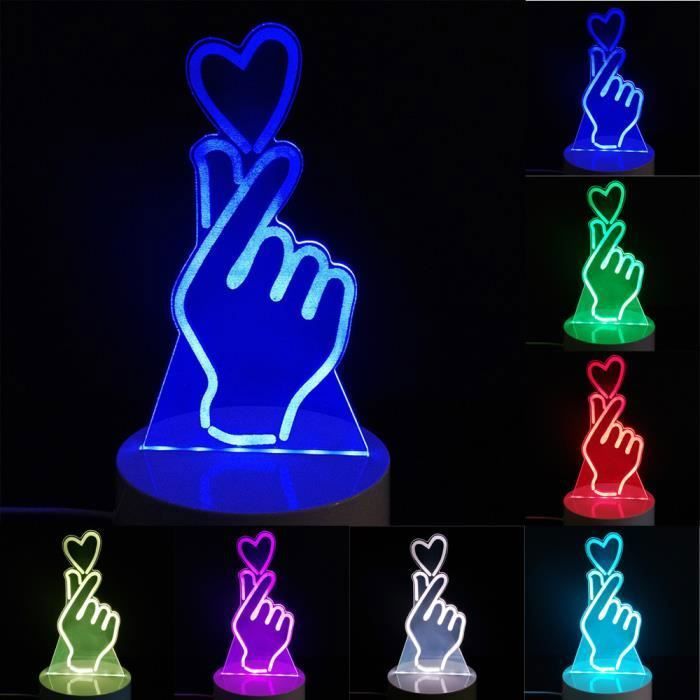 Éclairage unique 3d - Aueq - veilleuse accueil chambre de contrôle à distance led lampe de table d li260 l094ec