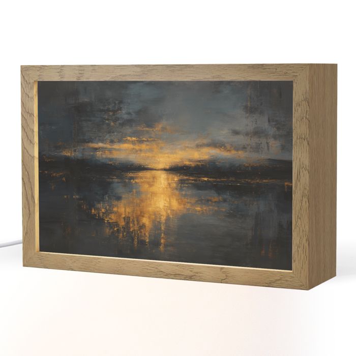 Lampe de Table LED - Lampe de Chevet - Motif Reflet dor sur leau 30x20 cm Couleur Baie - OnlyWow