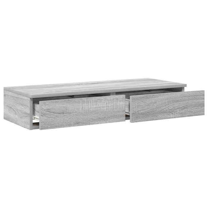 Tiroirs de lit Moderne Meuble de chambre/salon avec tiroir Sonoma gris 80x36.5x16.5 cm CC50