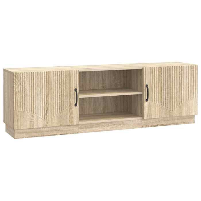Cabinet HIFI robuste et stable - lot de 1 - MEUBLE TV SALON - Chêne Sonoma 150x31x47 cm Bois dingénierie(1 parcel) T11776