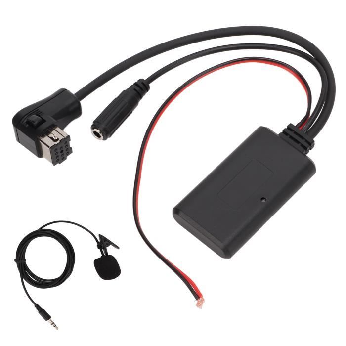 Adaptateur Bluetooth Pour Clio 3, Twingo 2, Câble Audio Bluetooth 6 Broches Adaptateur Aux-in Stéréo Avec Microphone Pour Voiture - Compatible Avec Clio /Espace/Megane