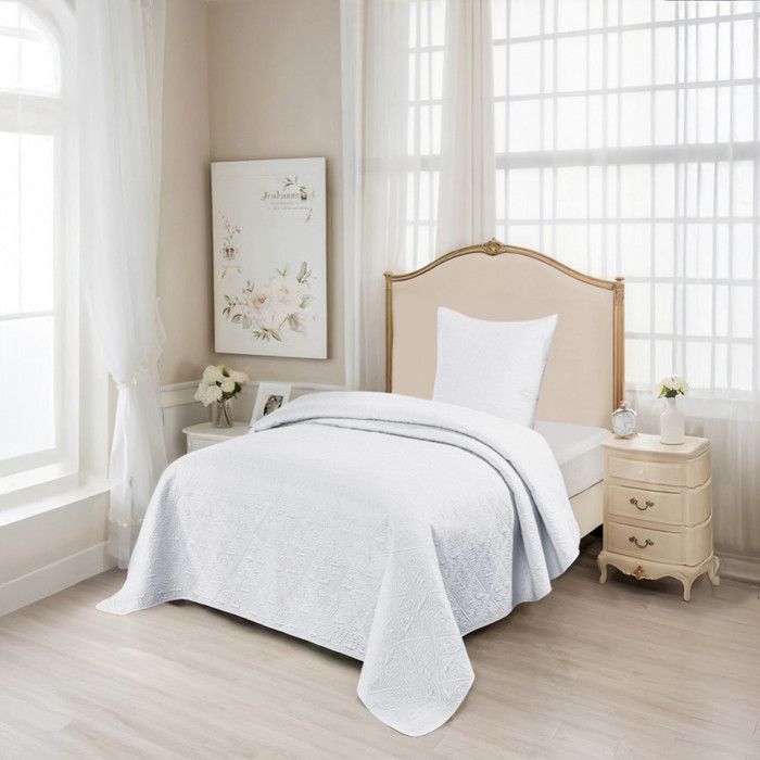 ALPES BLANC - Housse de couette Nuit des Alpes 260x240 cm + 2 taies carrées – 100% coton 57 fils