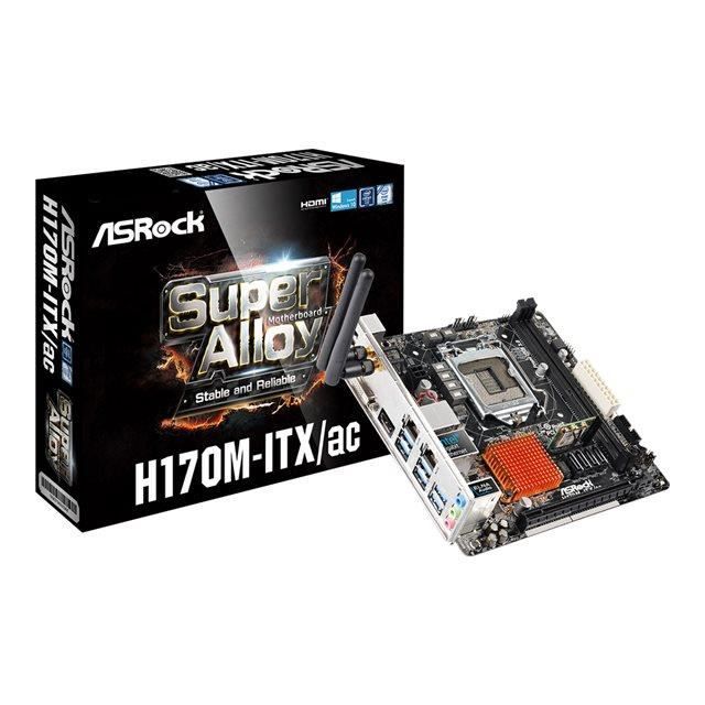 ASRock H170M-ITX/ac - Carte mère Mini-ITX Socket 1 - Asrock