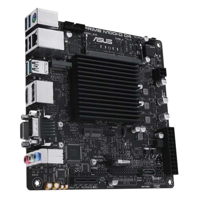 ASUS Prime N100I-D D4 Carte mère Intel N100 (Processeur Intel N100 PCIe 3.0 USB 3.2 Gen 2 M.2 DDR4)