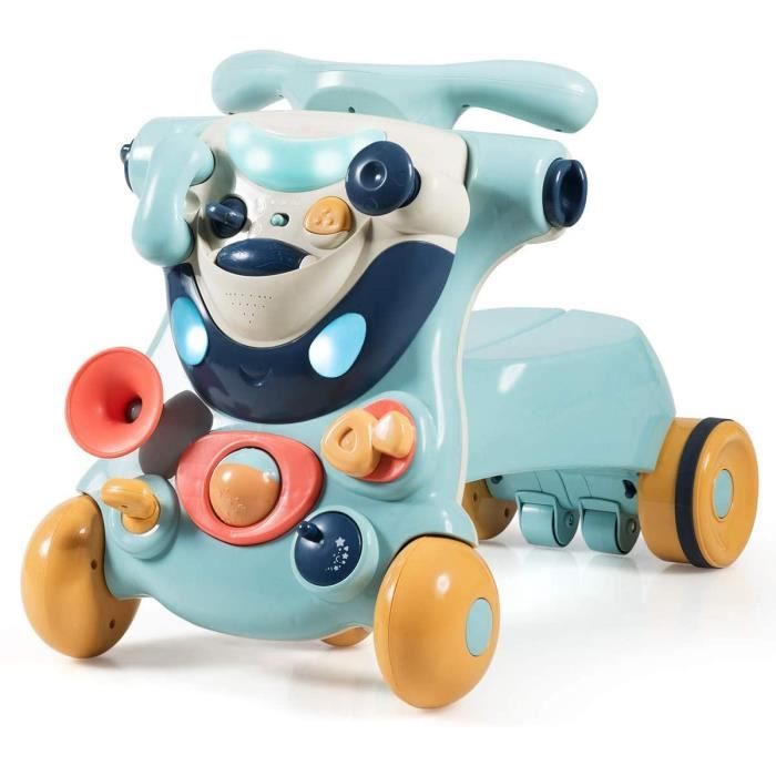 Marcheur Assis Debout 3 En 1 Bleu Trotteur Bebe Interactif Avec Lumiere Et Musique Jouet Educatif Pour Enfants En Bas Age Cdiscount Puericulture Eveil Bebe