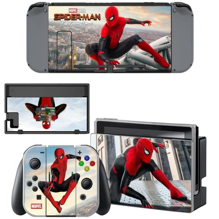 Marvel Spider Man loin de chez vous Nintendo Switch Console Joy-Con vinyle  adhésif peau - Cdiscount Informatique