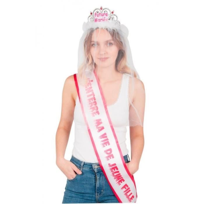 Diadème - PtitClown - Future Mariée - Voile léger - Taille unique - Blanc