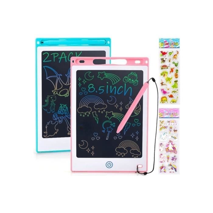 Tablette D’écriture LCD 8,5 Pouces – 2 Pack – Ardoise Magique Effaçable Pour Enfants 3-8 Ans – Avec Verrouillage Anti-effacement - 4