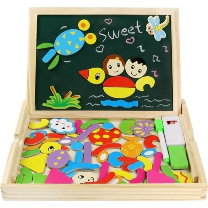 Puzzle Enfant 3 Ans Jouet en Bois Magnétique Jeux Educatif Montessori  Tableau Enfants Double Face Cadeau pour Enfant Fille Garcon 3 - Cdiscount  Jeux - Jouets