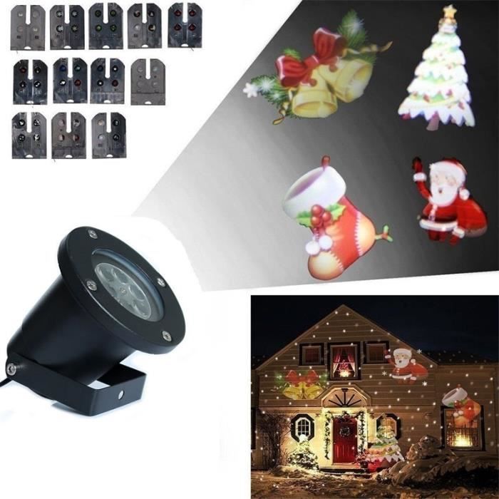 Projecteur Télécommande Projecteur Halloween Noël ROVLAK - 16 Diapositives 64 Motifs Étanche IP65 Avec Télécommande - Décoration Fête Projecteur Extérieur Noel