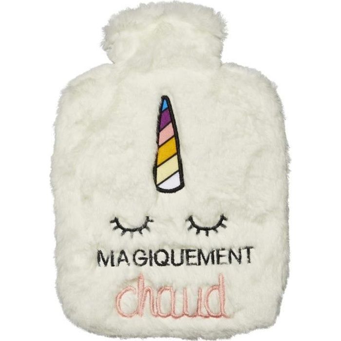 Cyiecweu Peluche Licorne Bouillotte, 1L Amovible Et Lavable
